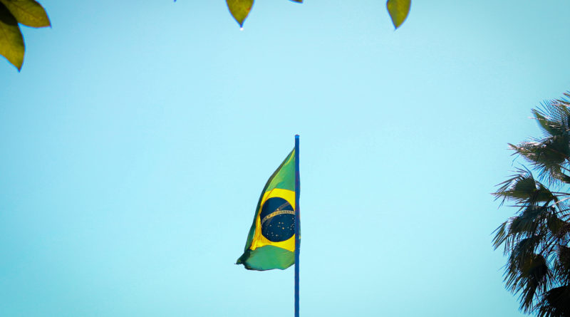 Referência mundial em open innovation: imagem da bandeira do Brasil